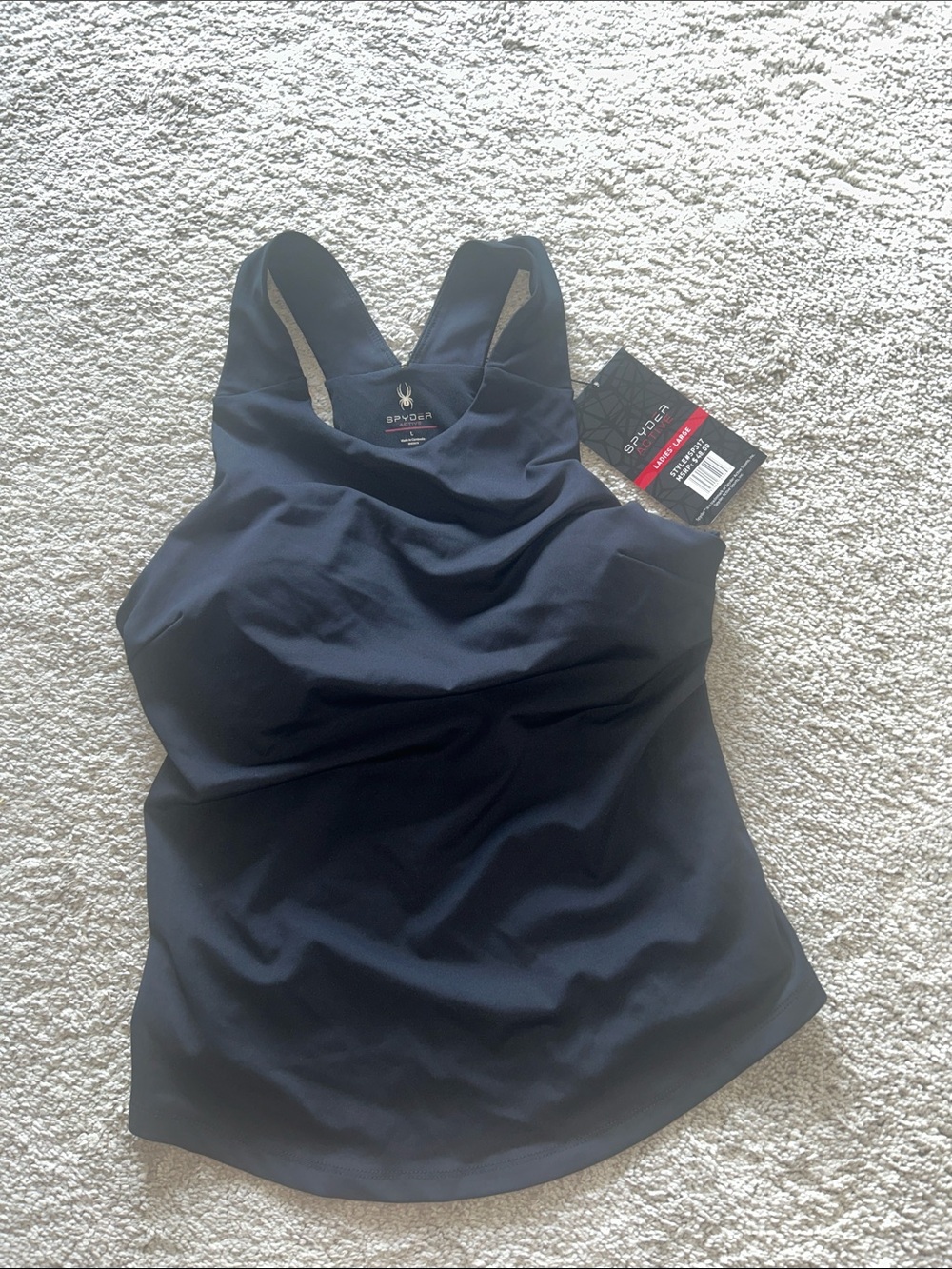 Spyder Women’s Black Athletic Tank with Built-In Support
